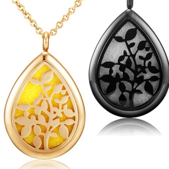 Stainless Steel Aromatherapy locket Necklace - Picture 2 of 3